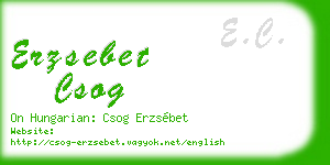 erzsebet csog business card