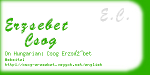 erzsebet csog business card